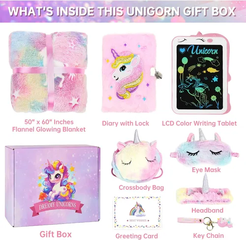 Miniatura 2 de Jenria Regalos de unicornio para niñas, juguetes para niñas de 6 a 8 años, regalos de cumpleaños para niñas de 3, 4, 5, 6, 7, 8 años, cestas