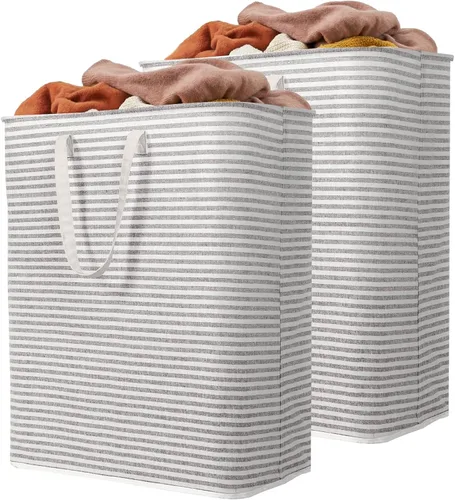 Miniatura 24 de Lifewit Cesta de Ropa Sucia Grande Plegable, Cesta de Ropa Independiente Impermeable con Almacenamiento y Asas de Fácil Transporte para Ropa en Azul
