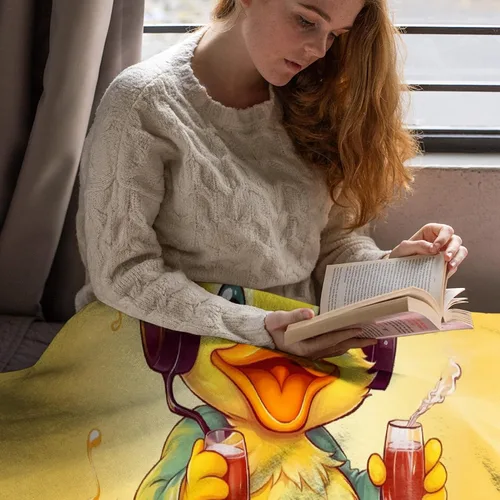 Miniatura 6 de Manta de goma amarilla de pato súper suave y acogedora para sofá, cama, regalos de patos para amantes de los patos, decoración de baño, ligera