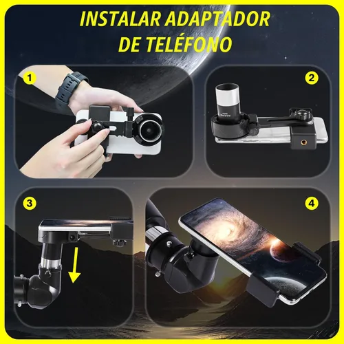 Miniatura 6 de Telescopio 90mm de apertura 900mm - Base de montaje AZ Vertisteel de alta precisión de ajuste, aumento 45-450x, control remoto inalámbrico