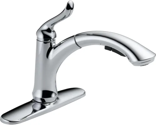 Miniatura 11 de Delta Linden 4353-AR-DST - Grifo de cocina de níquel cepillado con rociador extraíble, contemporáneo de un solo agujero, mango único, acero