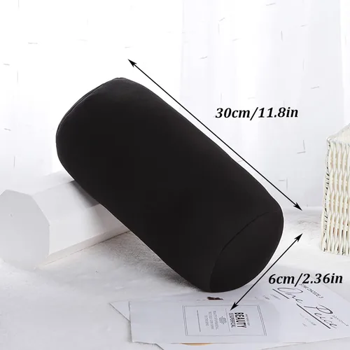 Miniatura 3 de Almohada de cuello de microcuentas, almohada de tubo blando para soporte de cuello o espalda, cojín cilíndrico cervical para el hogar, sofá, cama