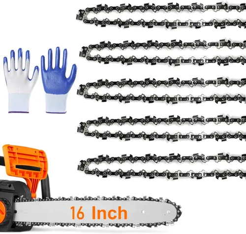 Miniatura 6 de Cadena de motosierra de 6 pulgadas, 5 piezas de cadenas de repuesto para mini motosierras eléctricas portátiles inalámbricas de casi 6 pulgadas