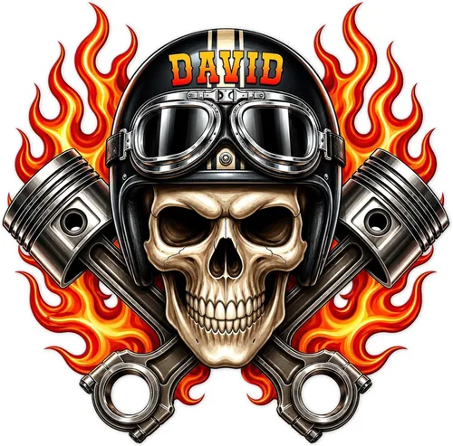 Custom Motorcycle Metal Sign, Personalized Name Wall Decor for Garage, Porch, Yard, Fence, or Room – Gift for Bikers, Dad, Husband, Friend, or Rider