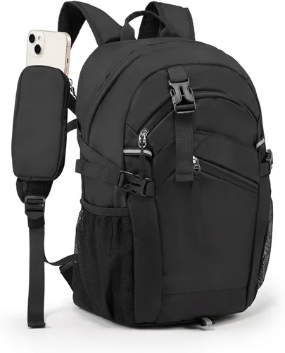 Miniatura 11 de Mochila de senderismo para mujeres y hombres de 20 litros con bolsillo extraíble para teléfono, mochila de viaje ligera pequeña mochila de Beige