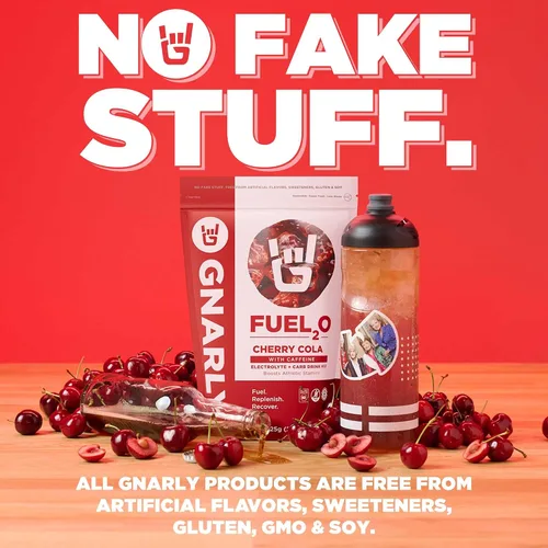 Miniatura 7 de Gnarly Nutrition Fuel2O Polvo de electrolitos, Cherry Cola – Certificado NSF Sport – Solución de electrolitos, combustible, reposición