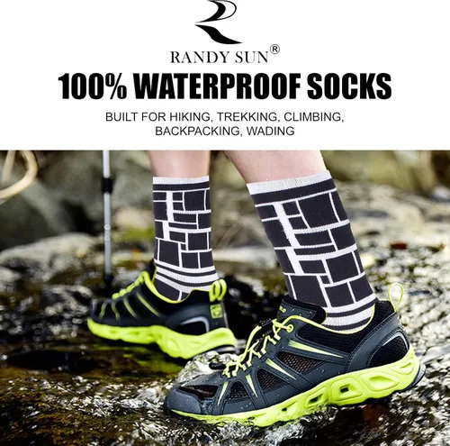 Miniatura 4 de RANDY SUN - Calcetines 100% impermeables, unisex, para practicar senderismo, caminar, correr, esquiar, etc