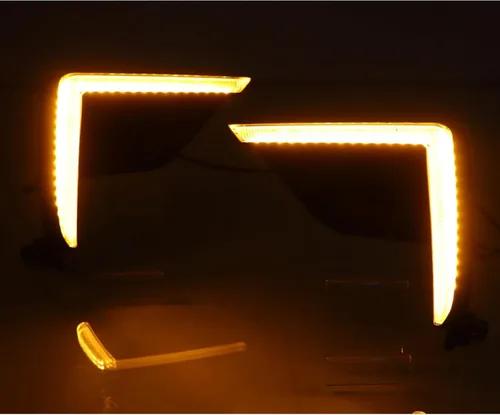 Miniatura 4 de Para Land Cruiser Prado 2018-2021 Luz de señal LED DRL Trun Blanco Ámbar US