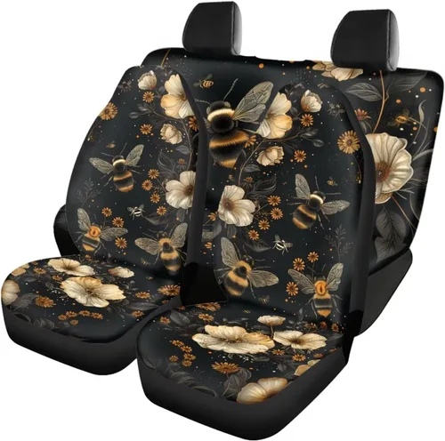 Miniatura 14 de Howilath 250 USA Anniversary - Juego de 4 fundas de asiento de automóvil de ajuste universal para asientos delanteros y traseros para uso en todas