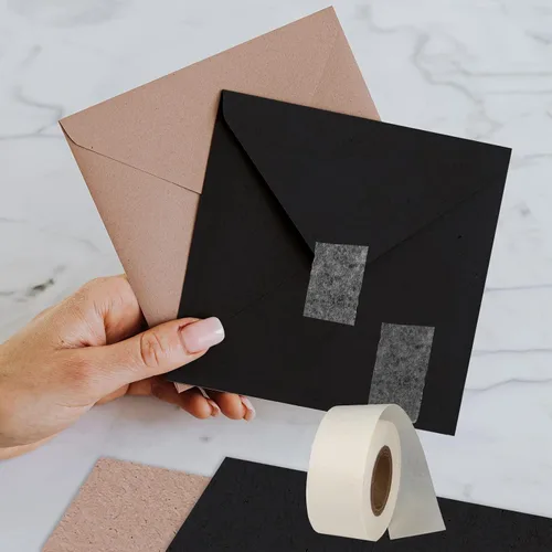 Miniatura 6 de Lineco, Archival - Pañuelo autoadhesivo para montaje con bisagras, para arte ligero y translúcido, sin ácidos, 1 pulgada x 35 pies, paquete de 1