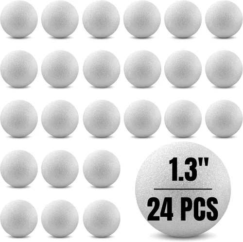 Miniatura 15 de Hygloss Bolas redondas de espuma para manualidades 6 piezas de espuma blanca de 3.8 pulgadas (XPS) para artes, pequeñas bolas de espuma
