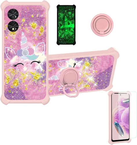 Miniatura 106 de jioeuinly JSF-DJS - Funda compatible con Nothing Phone 2a con protector de pantalla de vidrio templado, policarbonato duro + silicona suave, soporte