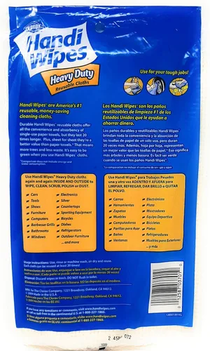 Miniatura 3 de Handi Wipes Paños reutilizables resistentes, el color puede variar, 3 unidades (paquete de 4)