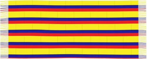 Miniatura 3 de Poncho de frente abierto con borla y estampado de bandera colombiana para mujer, Multicolor
