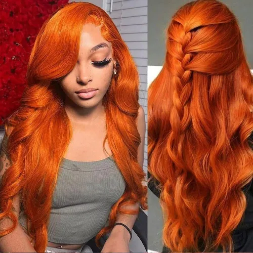Miniatura 10 de Peluca de cabello humano con encaje frontal de onda corporal, rubio 613, brasileña 13x4, peluca frontal de encaje rubio de 200 densidad, nudos Rubio
