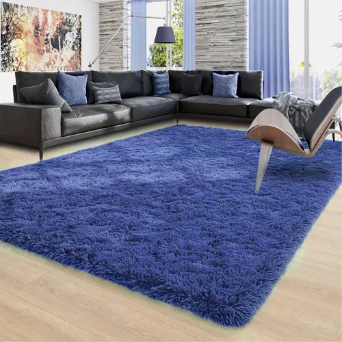 Miniatura 45 de Ompaa Alfombra esponjosa, alfombra mullida súper suave para dormitorio, sala de estar, alfombra grande de felpa de 6 x 9 pies, alfombra de pelo