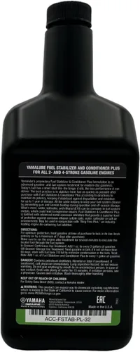Miniatura 5 de Cyclemax Paquete de cuatro para estabilizador y acondicionador de combustible Yamaha Plus ACC-FSTAB-PL-32 contiene cuatro cuartos y un embudo