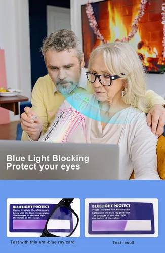 Miniatura 5 de OKH 2 lupas para trabajo cercano con lentes de lectura con luz, anteojos de lectura recargables con luz LED, luz anti luz azul, visión clara