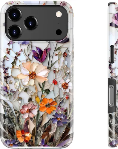 Miniatura 62 de bemal Funda para iPhone 12 Mini, estética, vintage, floreciente, peonía, concha, femenina, compatible con MagSafe, moderna, única, moderna, moderna