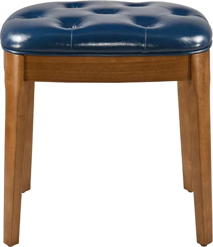 Miniatura 9 de Vantity Taburete de banco con tapizado, elegante y moderno, banco de tocador de maquillaje, versátil para comedor, sala de estar, 19.3 x 14.9 x 19.3
