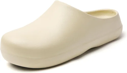 Miniatura 2 de SECHRITE Zapatos de trabajo antideslizantes para mujeres y hombres – Zuecos impermeables de chef de enfermería para jardín, zapatos profesionales