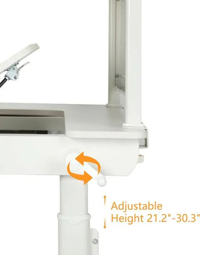 Miniatura 5 de FCD Escritorio y silla para niños, juego de escritorio y silla de estudio ergonómico, multifuncional, ajustable, mesa de dibujo y estación