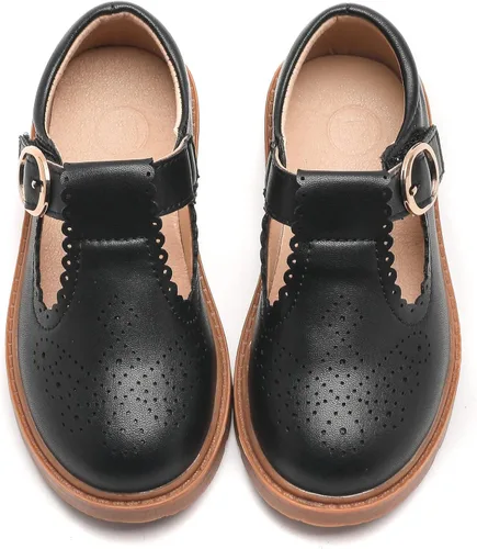 Miniatura 3 de kkdom Mary Jane - Zapatos planos de vestir con correa para niñas, zapatos escolares para bodas, fiestas (niños pequeñosniños grandes)