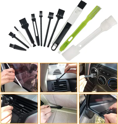Miniatura 3 de Kit de limpieza para computadora, 19 en 1, cepillos multiusos antiestáticos, cepillos para ropa, impresora de computadora, ventana de reproductor