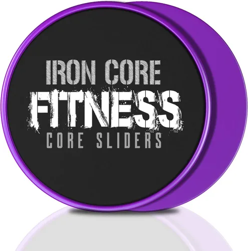 Miniatura 9 de Iron Core Fitness 2 discos deslizantes de doble cara, deslizadores de núcleo Ultimate Core Ab Fitness Trainer. Equipo de entrenamiento abdominal