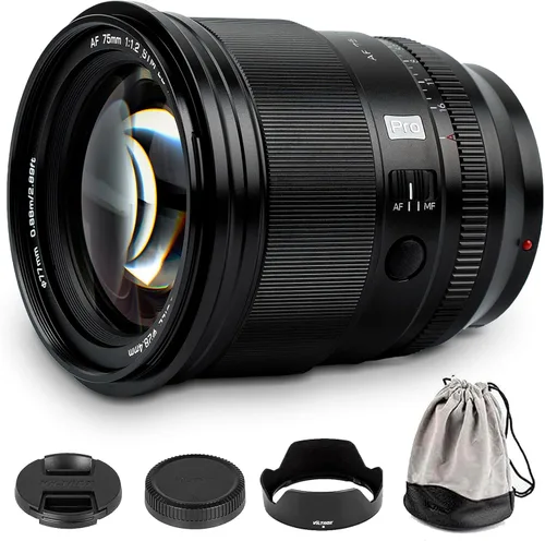 VILTROX 2.953 in f/1.2 F1.2 Pro E-Mount Ultra Gran Angular Autofoco APS-C Prime Lente para Sony E-Mount Cámara A6600 A6500 A6300 A6000 A6400 A6100