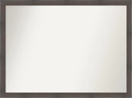Miniatura 146 de Amanti Art Espejo de pared personalizado no biselado (24 x 27 pulgadas), marco estrecho de nogal chipre - varios tamaños personalizados - Espejo