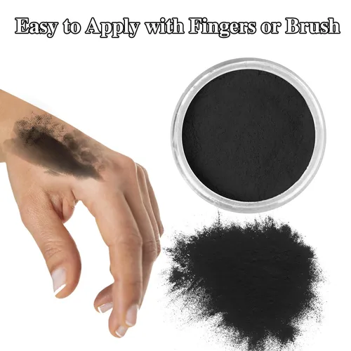 Miniatura 8 de MEICOLY Polvo negro de efectos especiales, polvo de suciedad suelto ultrafino para escenarios, actuaciones de películas góticas, polvo de maquillaje