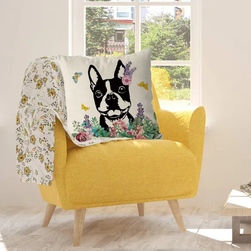 Miniatura 4 de GAGEC Fundas de almohada de primavera de 18 x 18 pulgadas, diseño de Boston Terrier, funda de almohada de Hello Spring Home, funda de cojín