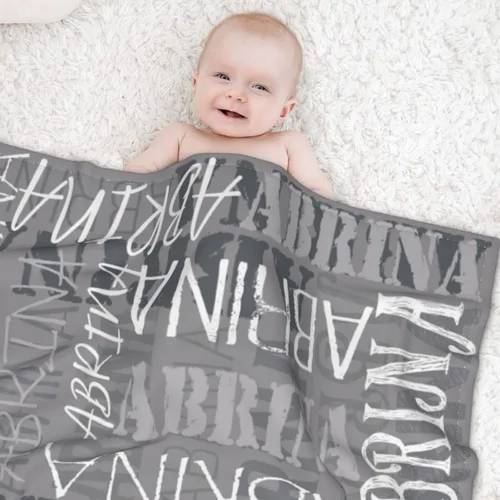 Miniatura 2 de Mantas de bebé personalizadas para niño, manta suave personalizada con nombre para niños, regalos personalizados para bebés recién nacidos, manta
