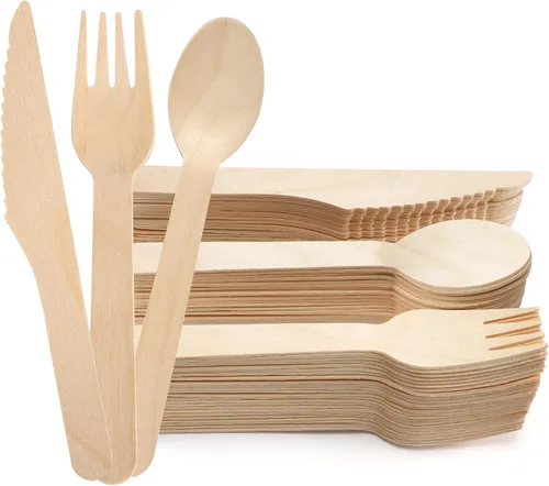 Miniatura 13 de LotFancy Mini Cucharas de Madera, Paquete de 100, 4 Pulgadas de Largo, Cucharas Desechables de Degustación y Muestreo, Cucharas Degustadoras