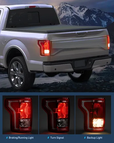 Miniatura 3 de Nilight Conjunto de luz trasera compatible con Ford F150 F-150 2015 2016 2017 de repuesto de lámpara trasera estilo OE con bombillas y arnés lado