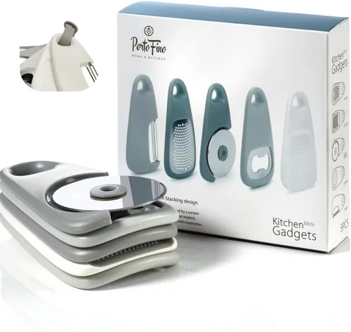 Gadgets de cocina que ahorran espacio, juego de utensilios de cocina de 5 piezas, regalos para cámper, regalos de caravana, accesorios de cocina de