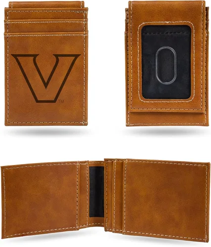 Miniatura 64 de Cartera de bolsillo frontal grabada con láser NCAA - Compacta/Cómoda/Delgada
