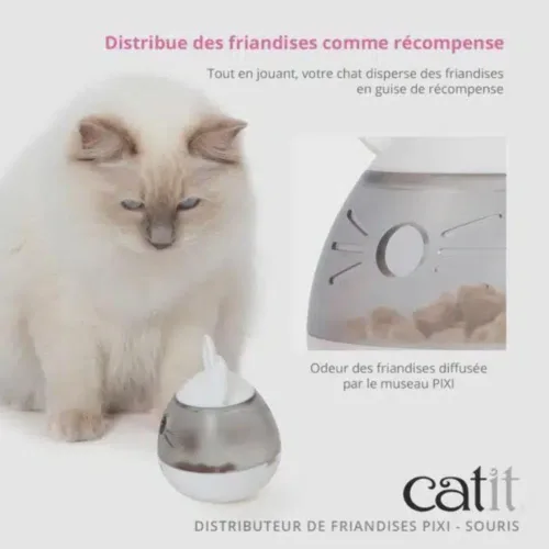 Miniatura 5 de Catit PIXI - Dispensador de golosinas, juguete interactivo para gatos, ratón