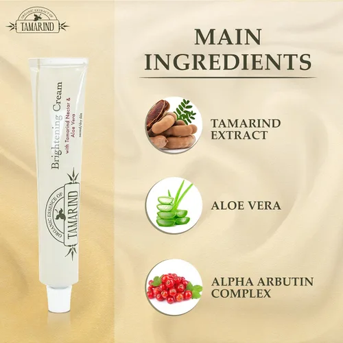 Miniatura 3 de Extracto orgánico de tamarindo, crema iluminadora de la piel, 1.7 fl oz / 1.7 fl oz, crema de manchas oscuras para manos, nudillos, cuerpo, cara