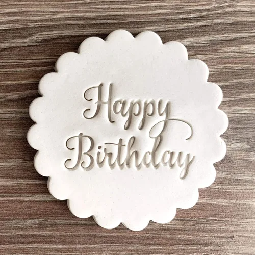 Miniatura 2 de Sello de fondant de feliz cumpleaños o sello de galletas glaseado de galletas