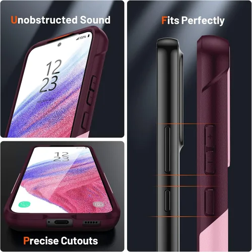 Miniatura 7 de Asuwish Funda protectora para Samsung Galaxy A53 5G con protector de pantalla de vidrio templado y accesorios para celda, delgada, resistente