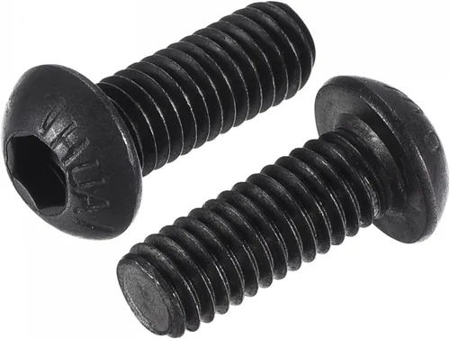 Miniatura 7 de uxcell Tornillos de cabeza de botón hexagonal M6x8mm Tornillos de acero de aleación 25pcs