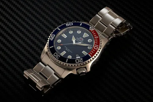 Miniatura 6 de Orient Triton Reloj automático para hombre con bisel Pepsi con esfera azul RA-AC0K03L10B, plateado, Buzo