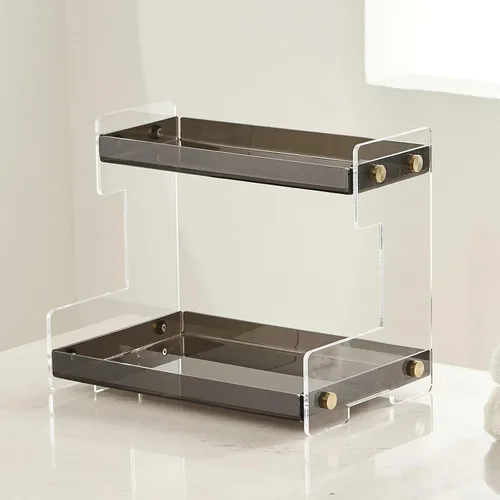 Miniatura 5 de FFK Organizador de Encimera de Baño, Organizador de Encimera de Baño de 2 Niveles, Estante de Especias de Cocina Organizador de Cosméticos, Estante