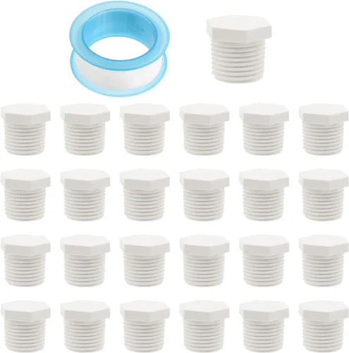 Miniatura 7 de Bonsicoky Tapón de drenaje para calentador de agua, tapón de drenaje de plástico blanco NPT de 1/2 pulgada, compatible con autocaravanas