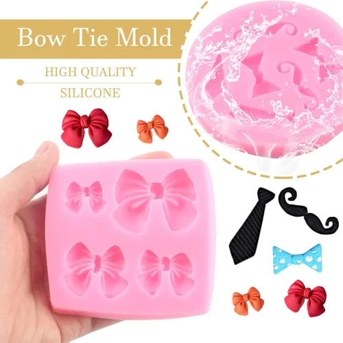 Miniatura 2 de ZiXiang Molde de silicona para decoración de cupcakes con temática de hombrecito, molde de lazo para fondant, para decoración de pasteles de Estilo a