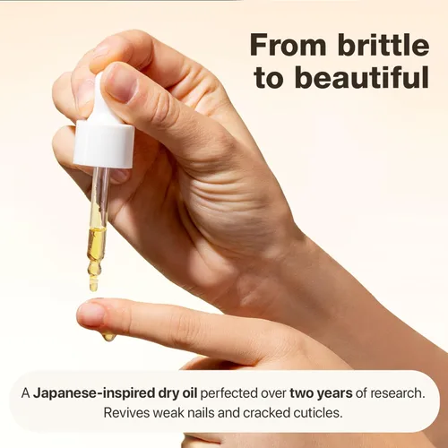 Miniatura 3 de Onsen Secret Aceite de reparación de uñas y cutículas (1.3 fl oz), fórmula de aceite seco, tsubaki japonés, árbol de té y jojoba, fortalece