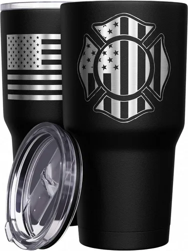 Miniatura 48 de We The People Holsters - Momma Bear - Vaso de café - Taza de viaje de café con bandera americana - Vaso grabado - Vaso termo doble - 30 onzas