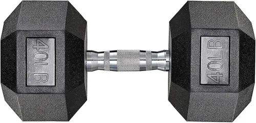 Miniatura 11 de LIFERUN Mancuerna individual de hierro fundido con revestimiento de goma, peso libre de mancuernas hexagonales, 30-85 libras